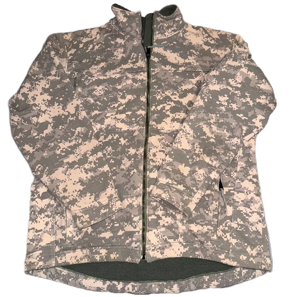 Massif Army Elements XXL Camo Jacket Flame Resistant ACU Cold Weather Coat EUC